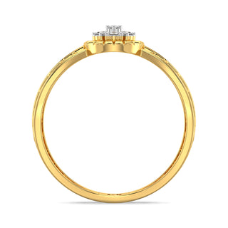 Lily Mesh Diamond Ring-Yellow Gold