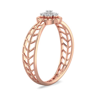 Lily Mesh Diamond Ring-Rose Gold