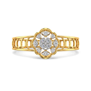 Subtle Spark Mesh Diamond Ring-Yellow Gold