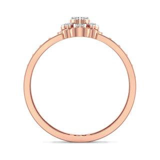 Subtle Spark Mesh Diamond Ring-Rose Gold