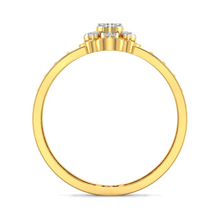 Subtle Spark Mesh Diamond Ring-Yellow Gold