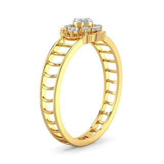 Subtle Spark Mesh Diamond Ring-Yellow Gold