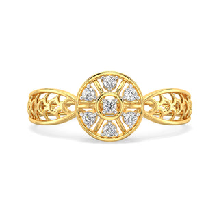 Tiny Treasure Mesh Diamond Ring-Yellow Gold