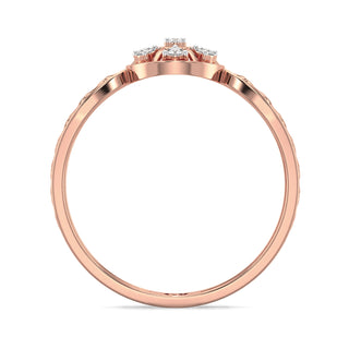 Bloom Mesh Diamond Ring-Rose Gold