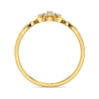 Tiny Treasure Mesh Diamond Ring-Yellow Gold