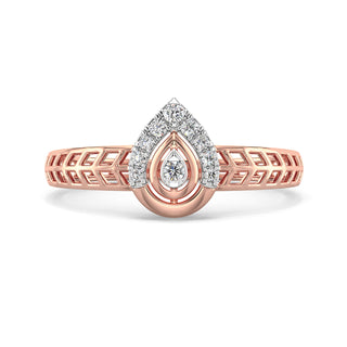 Tiny Radiance Mesh Diamond Ring-Rose Gold