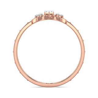 Weave Mesh Diamond Ring-Rose Gold