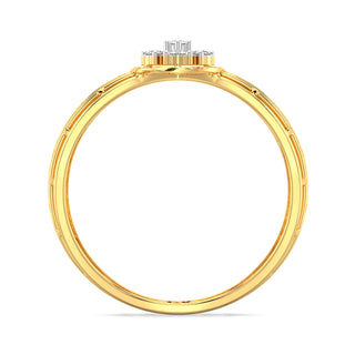 Tiny Brilliance Mesh Diamond Ring-Yellow Gold