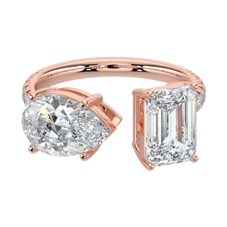 Glistening LGD Solitaire Ring-Rose Gold