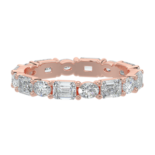 Emerald LGD Solitaire Band-Rose Gold