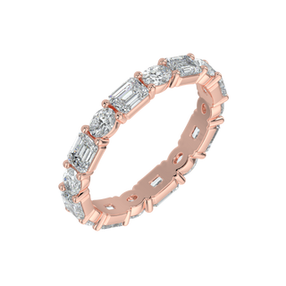 Emerald LGD Solitaire Band-Rose Gold