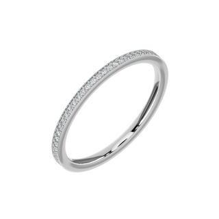 Stackable Diamond Band-White Gold
