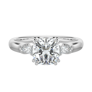 Double Claw LGD Solitaire Ring-White Gold