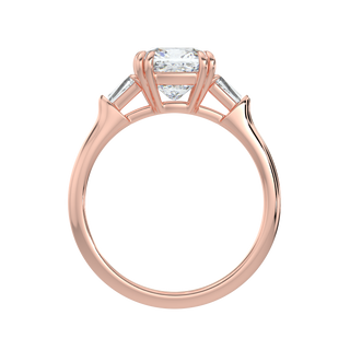 Double Claw LGD Solitaire Ring-Rose Gold