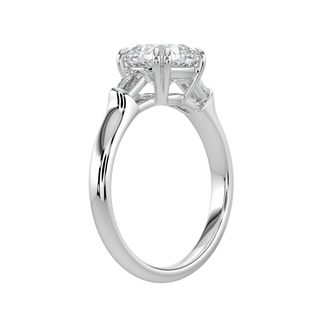 Double Claw LGD Solitaire Ring-White Gold