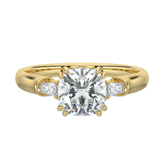 Double Claw LGD Solitaire Ring-Yellow Gold