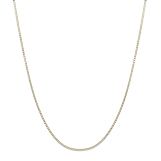 Radiant Diamond Tennis Necklace-Yellow Gold