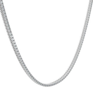 Radiant Diamond Tennis Necklace-White Gold