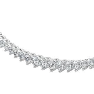 Sparkling Diamond Tennis Necklace-White Gold