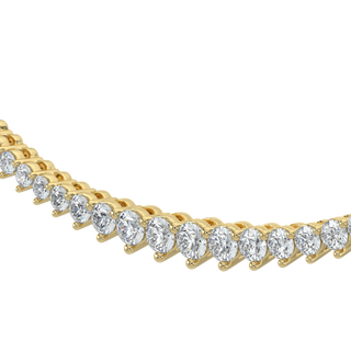 Sparkling Diamond Tennis Necklace-Yellow Gold