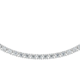 Cascade Diamond Tennis Necklace-White Gold