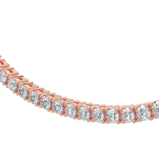 Cascade Diamond Tennis Necklace-Rose Gold