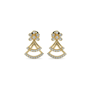 Sparkle Diamond Earrings-Yellow Gold
