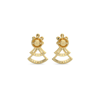 Sparkle Diamond Earrings-Yellow Gold