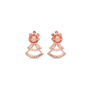 Sparkle Diamond Earrings-Rose Gold