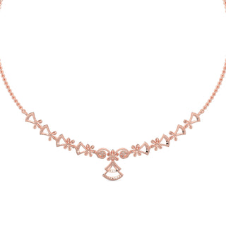 Sparkle Diamond Necklace-Rose Gold