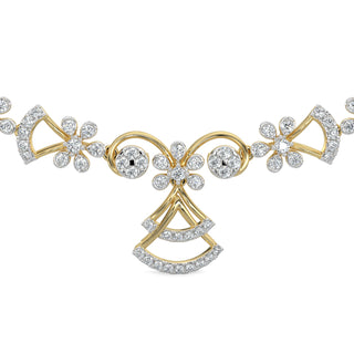 Sparkle Diamond Necklace-Yellow Gold
