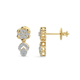Enchanted Diamond Earrings-Yellow Gold
