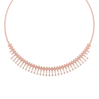 Moonlit Diamond Necklace-Rose Gold