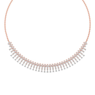 Moonlit Diamond Necklace-Rose Gold