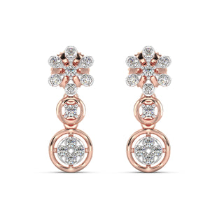 Daisy Dreams Diamond Earrings-Rose Gold