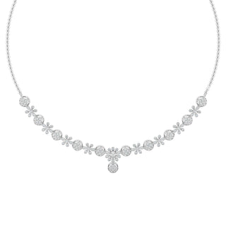 Daisy Dreams Diamond Necklace-White Gold