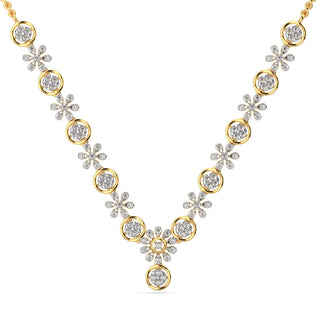 Daisy Dreams Diamond Necklace-Yellow Gold