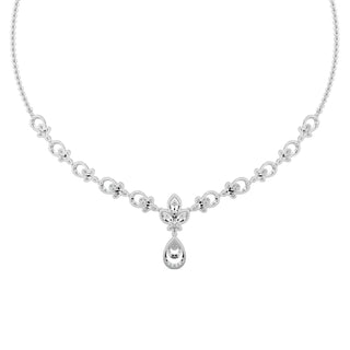 Delicate Charm Necklace-White Gold