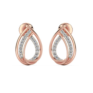 Forever Shine Diamond Earrings-Rose Gold