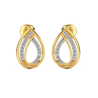 Forever Shine Diamond Earrings-Yellow Gold