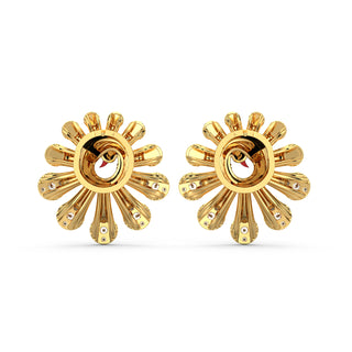 Sparkle Peacock Earrings-Yellow Gold