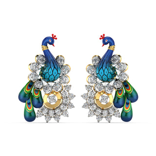 Royal Plumage Earrings-Yellow Gold