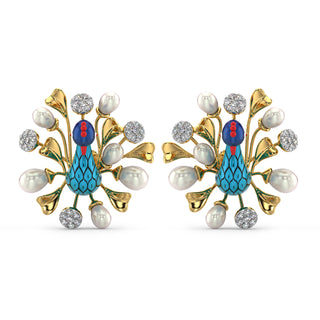 Feathered Mirage Earrings-Yellow Gold