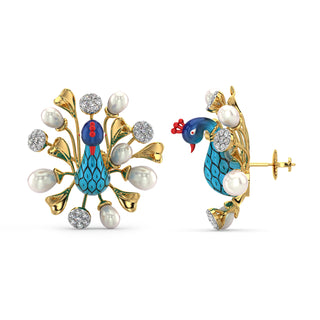 Feathered Mirage Earrings-Yellow Gold