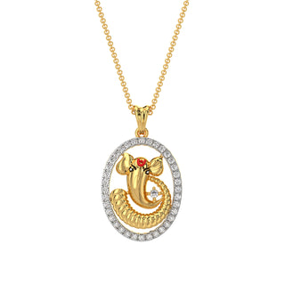 Ganesh Wisdom Pendant-Yellow Gold