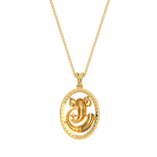 Ganesh Wisdom Pendant-Yellow Gold