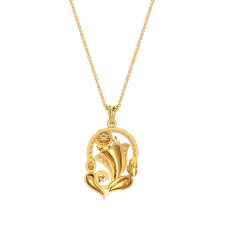 Divine Blessing Ganesh Pendant-Yellow Gold