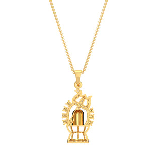 Shiv Shakti Diamond Pendant-Yellow Gold