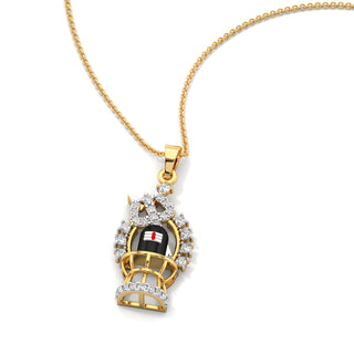 Shiv Shakti Diamond Pendant-Yellow Gold