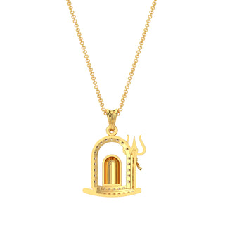 Lord Shiva Diamond Pendant-Yellow Gold